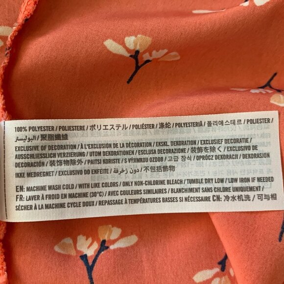 Abercrombie & Fitch Ditzy Floral Open Shoulder Long Sleeve Blouse XS 75D - Picture 6 of 7